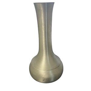 Vintage Pewter By Poole Small Flower Bud Vase 2208 Measures 4 1/4" Tall